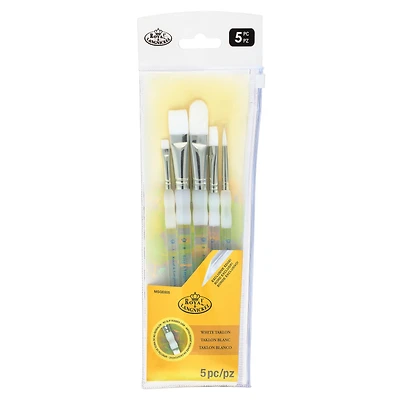 Soft-Grip™ White Taklon Brush Set