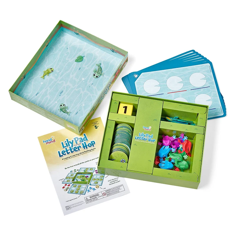 hand2mind Leapin' Lily Pads Letter Hop CVC Game Set