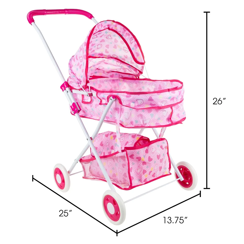 Toy Time Deluxe Toy Pram for 18" Baby Dolls