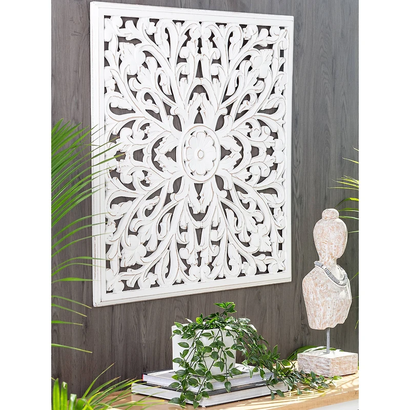 Habitat Beakman White Square Medallion