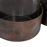 23" Black Iron Modern Candlestick Holder