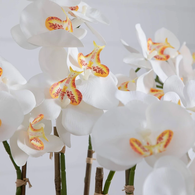 3ft. Artificial Large Orchid Arrangement in Handmade Mexican Talavera Ceramic Planter