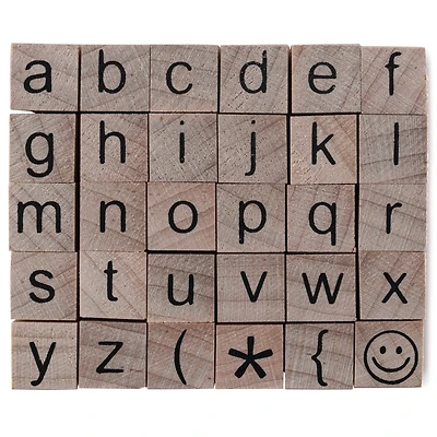 Lowercase Alphabet Wood Stamp Set by Recollections