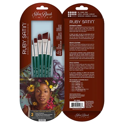 Silver Brush Limited Ruby Satin® SH 6 Piece Starter Brush Set