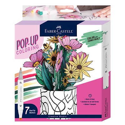 Faber-Castell® Pop Up Coloring Wildflower Bunch Bouquet Kit
