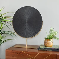 CosmoLiving by Cosmopolitan Black Iron Contemporary Sculpture, 23" x 18" x 4"