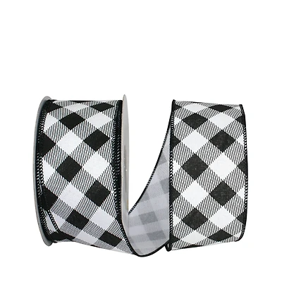Reliant 2.5" x 20yd. Gingham Check Diagonal Wired Ribbon