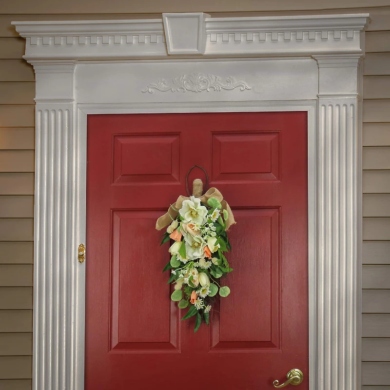 26" Tulips, Poppies, & Buttercups Swag