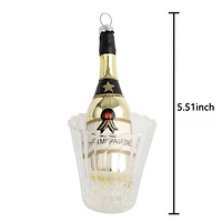 5.5" Bucket of Champagne Glass Ornament by Ashland®
