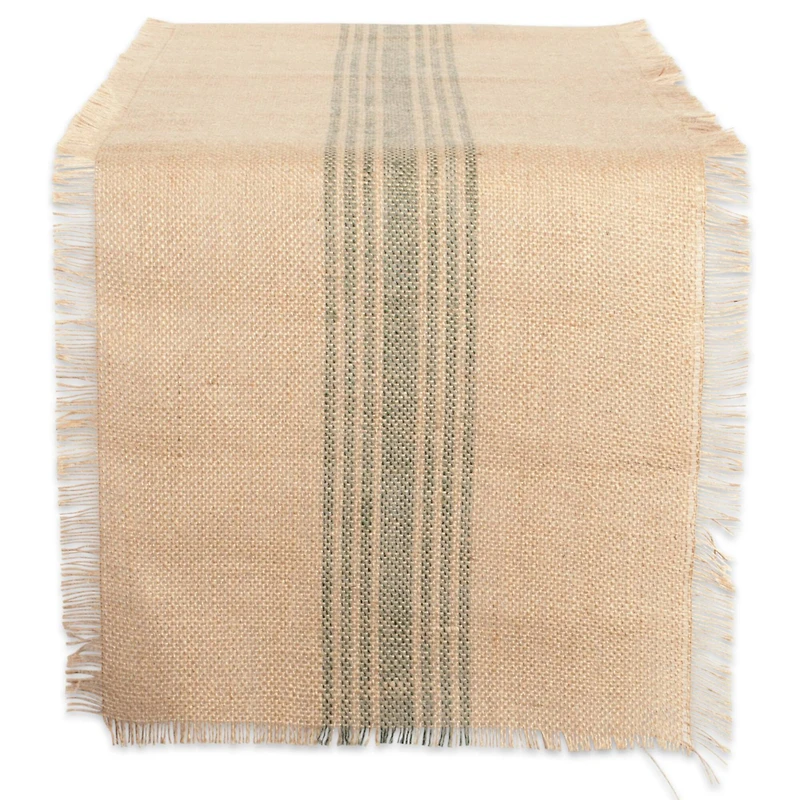 DII® 72" Middle Stripe Burlap Table Runner