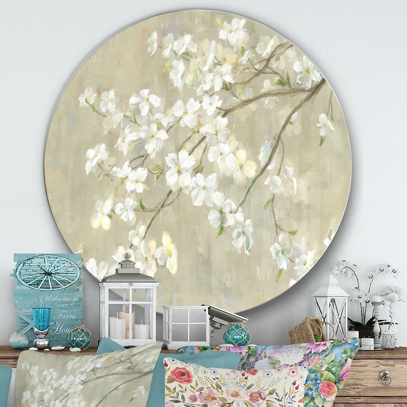 Designart - Dogwood in Spring Neutral
