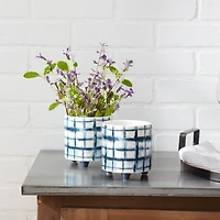 Decorative Tie-Dye Design Pot Set