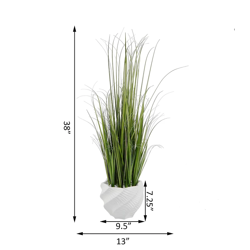 Flora Bunda® 3ft. Grass in White Cement Pot