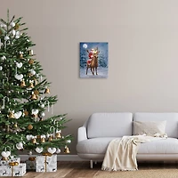 Stupell Industries Santa Riding Reindeer Landscape Canvas Wall Art
