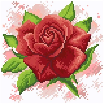 Crafting Spark Red Rose Field Diamond Painting Kit