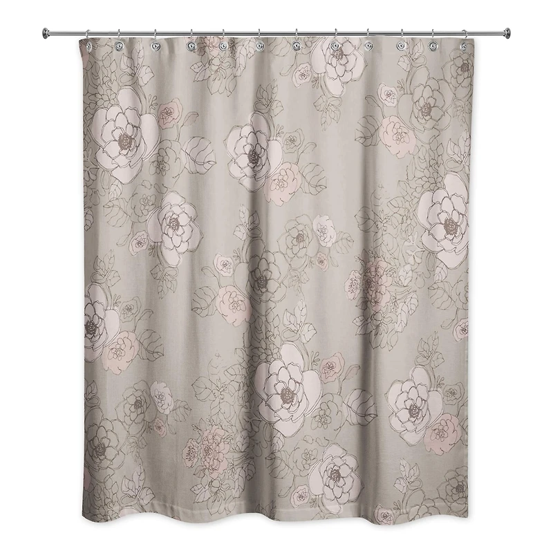 Intricate Floral Shower Curtain