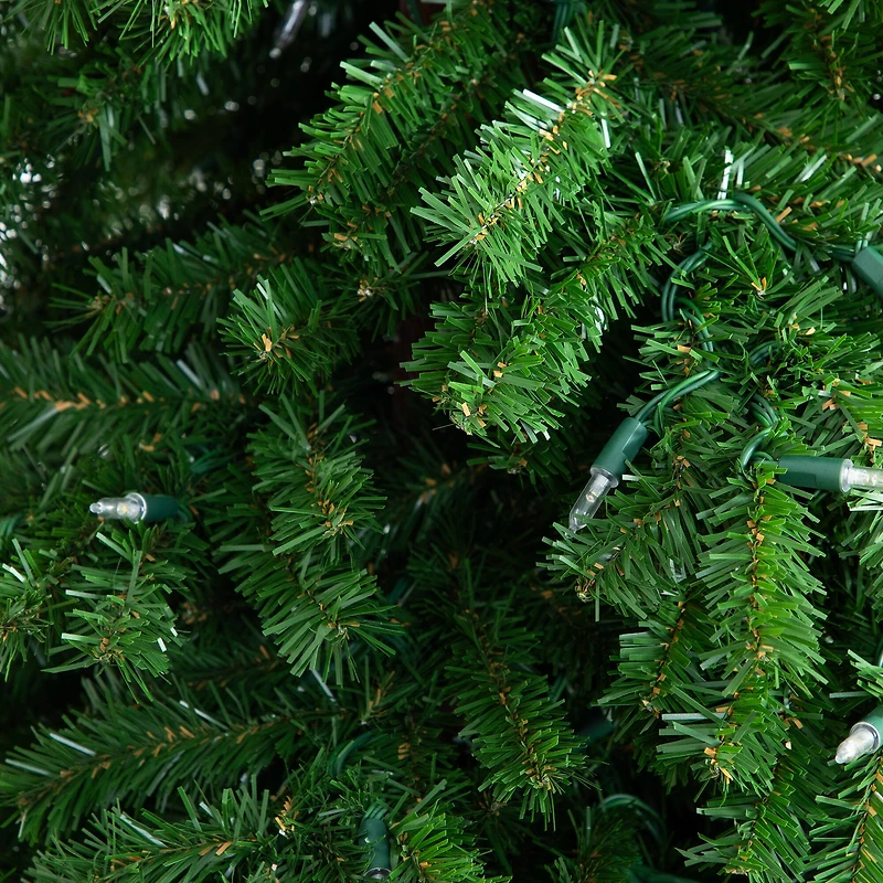 7ft. Pre-Lit Green Santa’s Hat Artificial Christmas Tree, Clear LED Lights