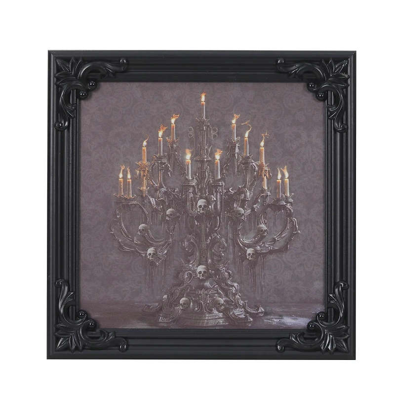 11.75" Skull Candelabra Canvas Wall Décor by Ashland®