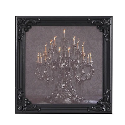 11.75" Skull Candelabra Canvas Wall Décor by Ashland®
