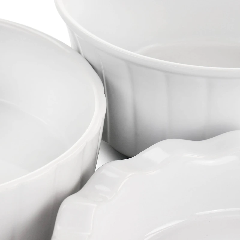 Gibson Elite® White Ceramic Bakeware Set