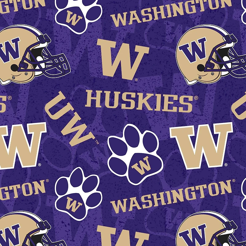NCAA University of Washington Huskies Cotton Fabric