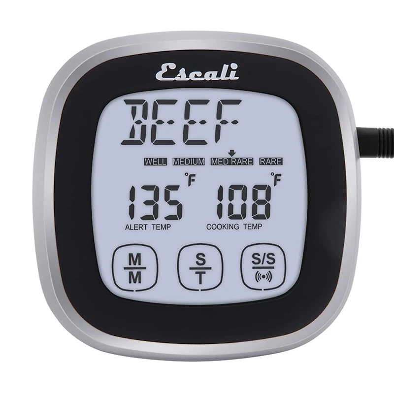 Escali Black Touch Screen Thermometer & Timer