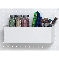 Medium White Pegboard Storage Bin by Simply Tidy®