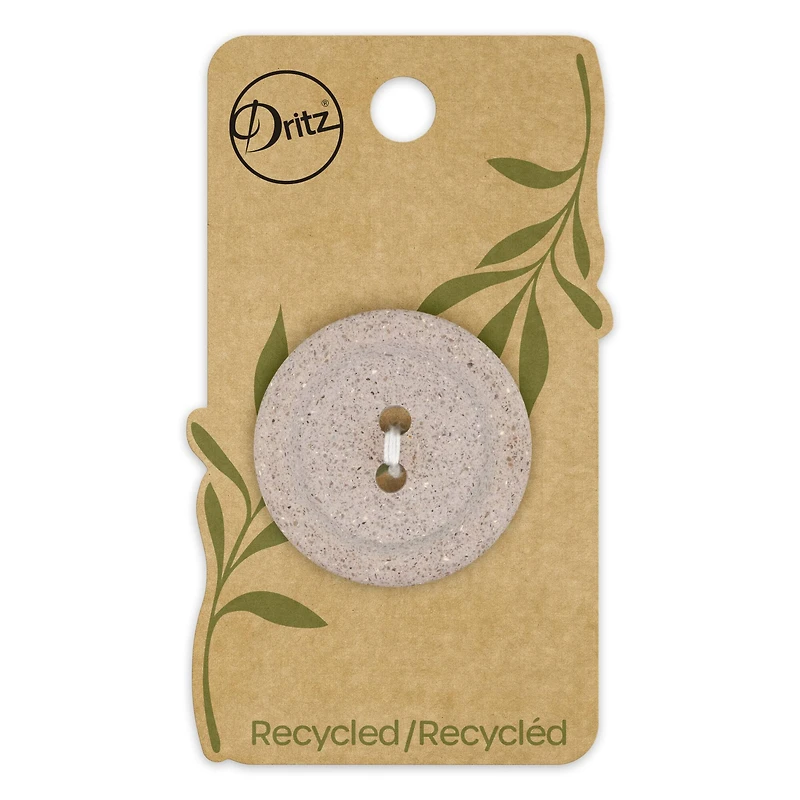 Dritz® 34mm Beige-Camel Recycled Macadamia Round Button, 3 ct.