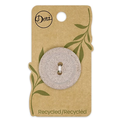 Dritz® 34mm Beige-Camel Recycled Macadamia Round Button, 3 ct.