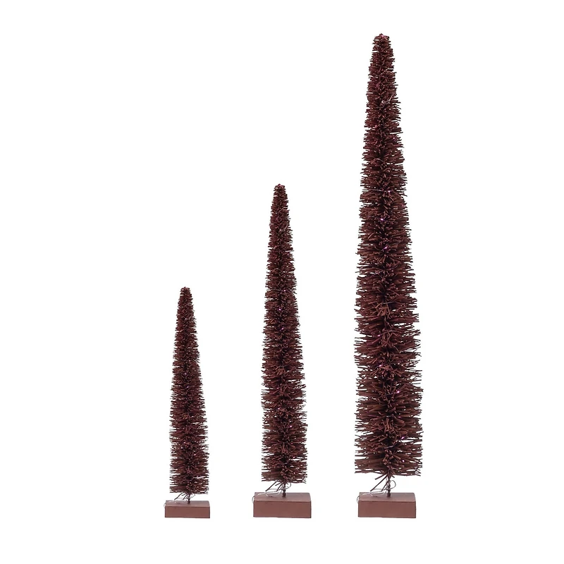 Hello Honey® 3ft. LED Burgundy Rattan Tree with Wood Base