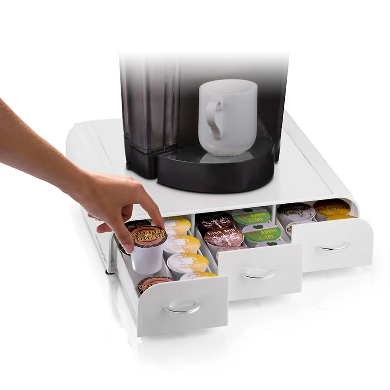 Mind Reader White 36 Capacity 'Anchor' Triple Drawer Single Serve Coffee Pod Holder