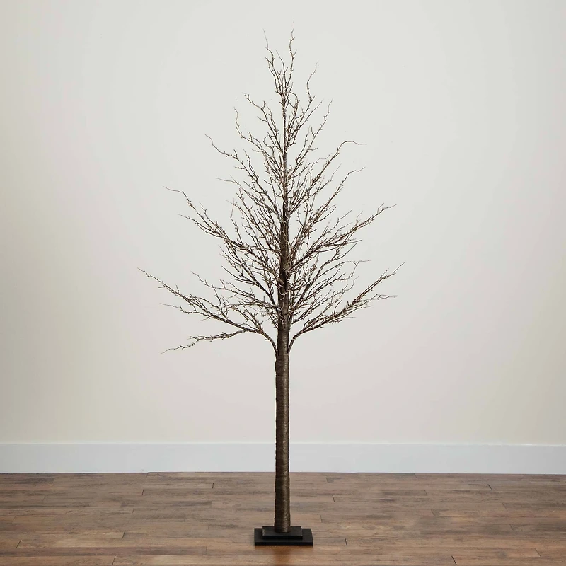 6ft. Pre-Lit Artificial Christmas Twig Tree, Warm White LED Lights