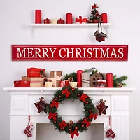 Glitzhome® 45.75" Merry Christmas Metal Wall Sign