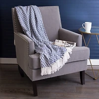 Nautical Blue Mini Diamond Throw