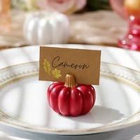 Kate Aspen Burgundy & Blush Pink Pumpkin Place Card Holder 6 ct.