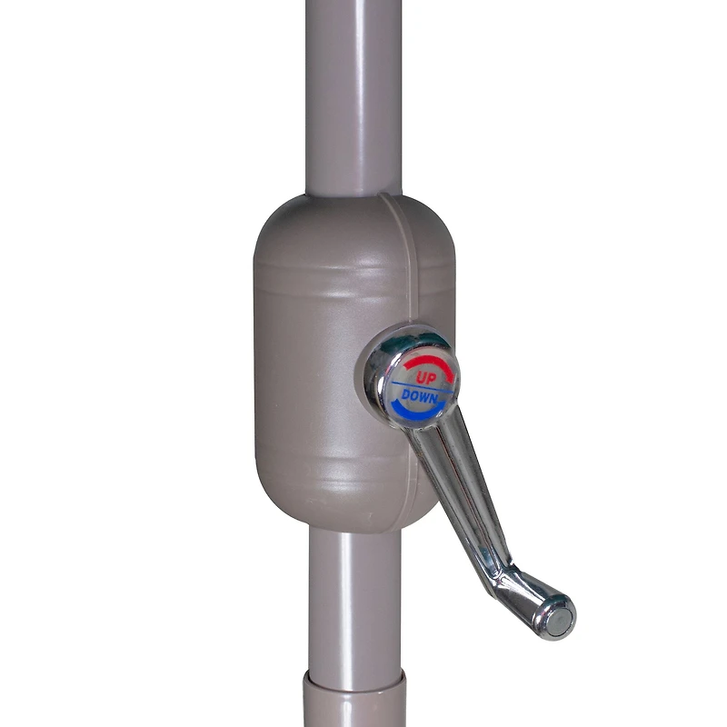 10ft. Hunter Green Patio Market Umbrella with Hand Crank