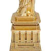 The Novogratz Gold Polystone Traditional Sculpture, 17" x 5" x 4"