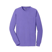Port & Company® Beach Wash® Garment-Dyed Long Sleeve Pocket T-Shirt