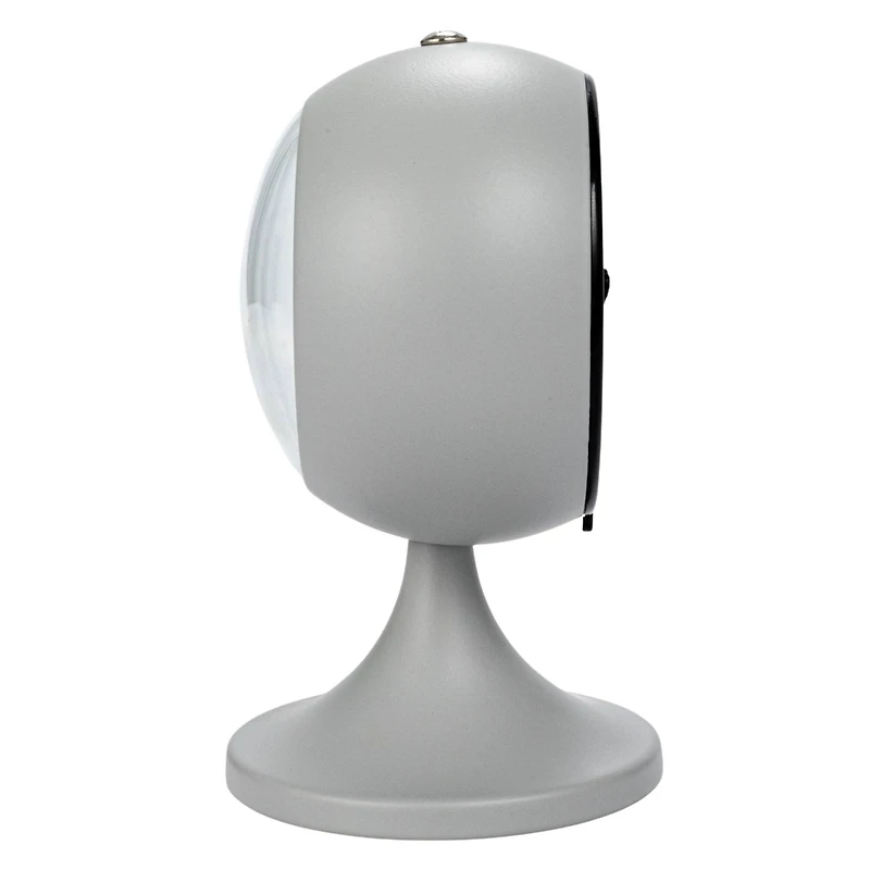 Hello Honey® 5" White Round Metal Table Clock with Alarm