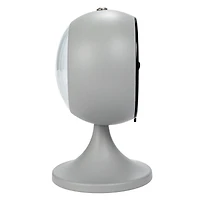 Hello Honey® 5" White Round Metal Table Clock with Alarm