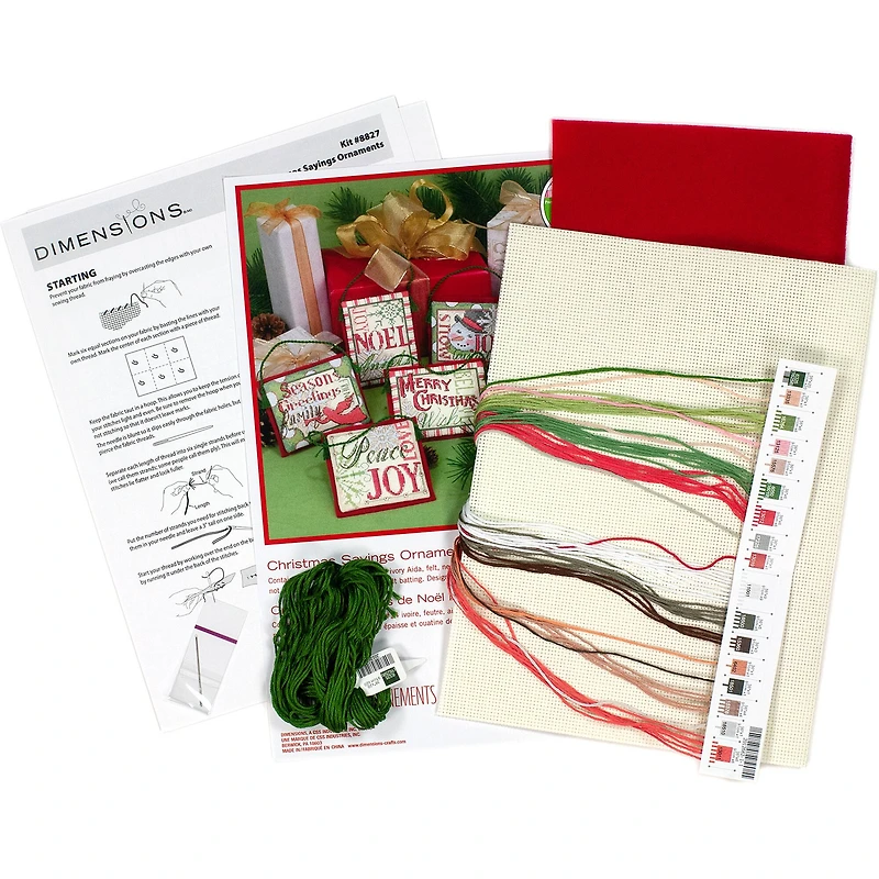 Dimensions® Christmas Sayings Ornaments Counted Cross Stitch Kit