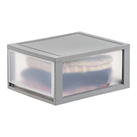 IRIS® 29.5qt. Gray & Clear Stacking Storage Drawers, 2ct.