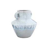 Hello Honey® 8.25" Stoneware Vase With Reactive Glaze Finish & Vertical Handles