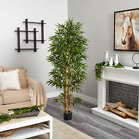 6ft. Potted Bamboo Silk Tree