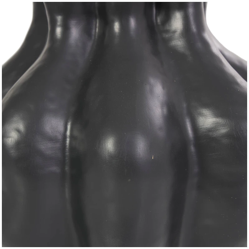 Black Abstract Tulip Shaped Vase Set