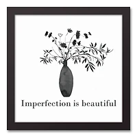 Imperfection is Beautiful 12" x 12" Black Framed Canvas