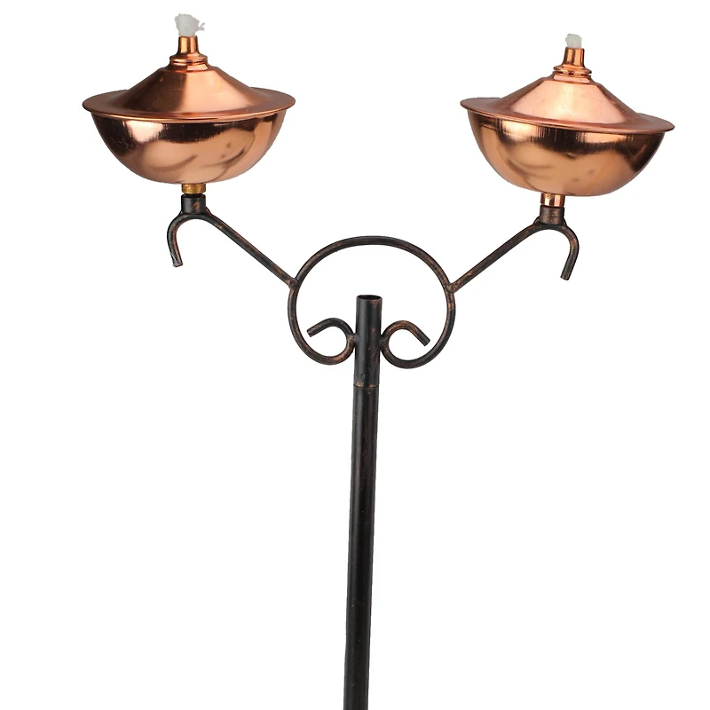 42" Shiny Sleek Copper Oil Lamp Patio Torch
