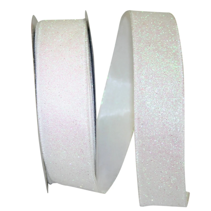 JAM Paper 1.5" x 25yd. Iridescent Glitter Wired Ribbon