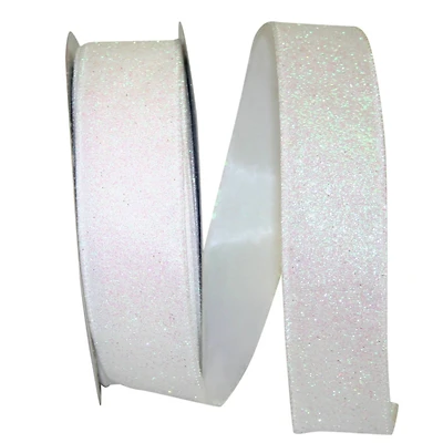 JAM Paper 1.5" x 25yd. Iridescent Glitter Wired Ribbon
