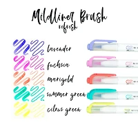 Zebra Mildliner Refresh Double-Ended Brush Pen Set
